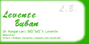 levente buban business card